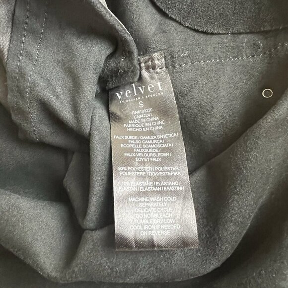 Velvet by Graham & Spencer Black Faux Suede Western Raleigh Shift Dress Small - Picture 11 of 13
